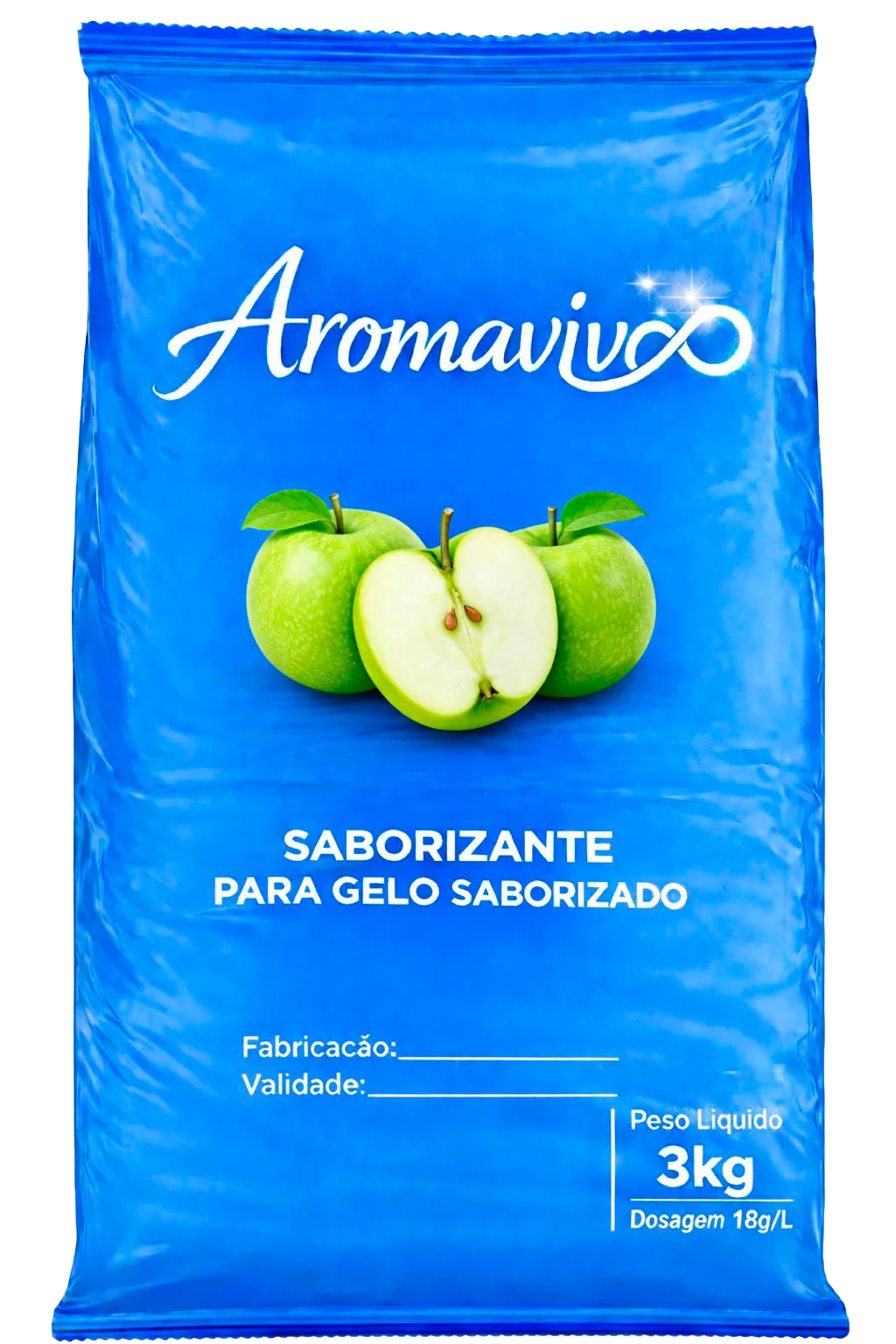Saborizante Aroma Vivo sabor Maçã Verde — Embalagem 3kg